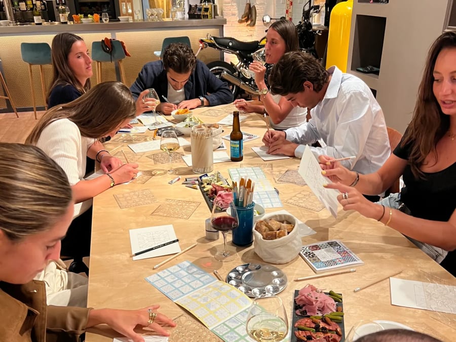 Team Building Atelier Azuléjos revisité à Paris 17ème