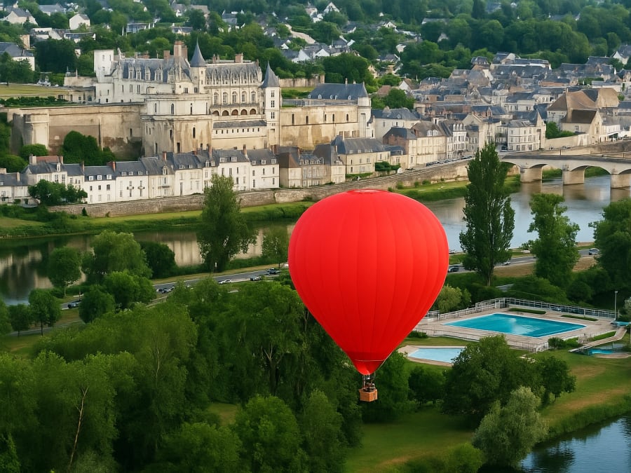 Vol en Montgolfière au-dessus du Château d'Amboise (37)