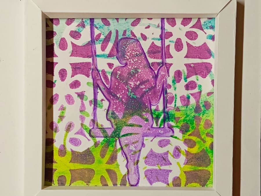 Atelier créatif de peinture sur plaque de gel à Groléjac (24) 