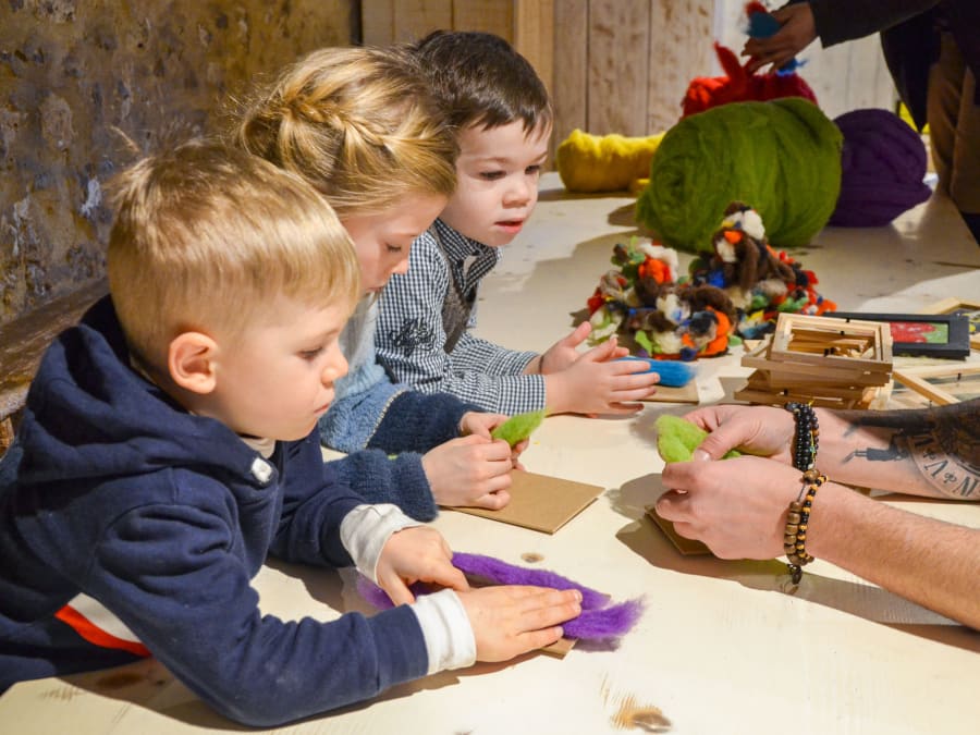 Cadre de laine & Animaux à la Ferme de Gally de St-Cyr-l'Ecole
