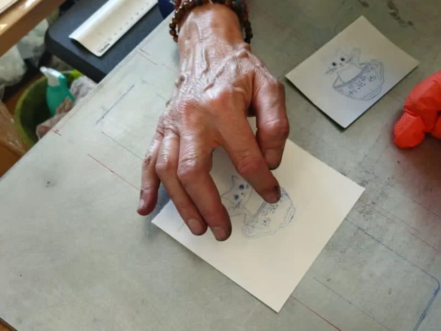 Linocut Workshop in Inzinzac-Lochrist (56)
