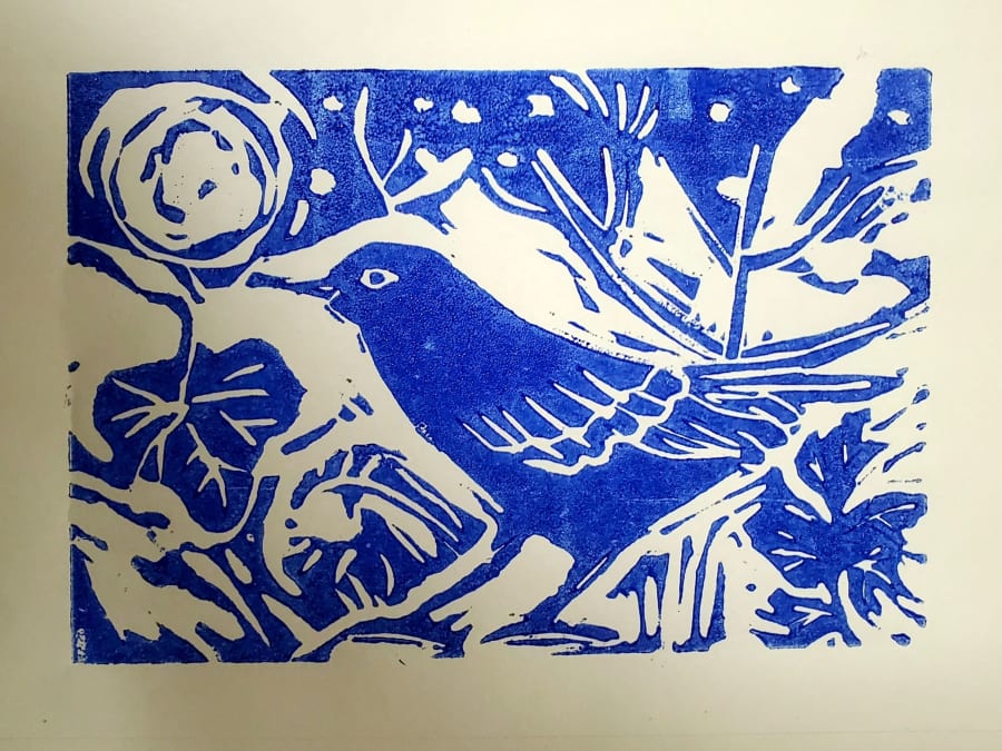 Linocut workshop in Paris 20th district