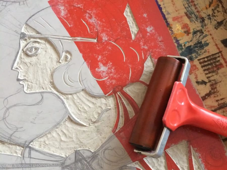 Taller de linograbado en Pollet (01)