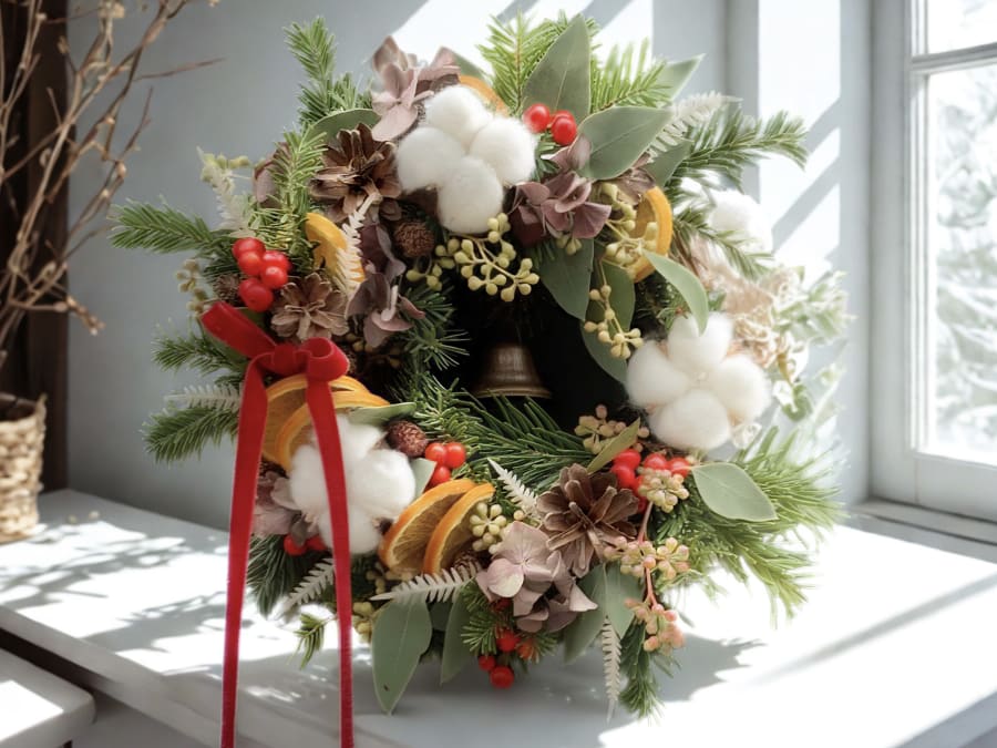 Taller de coronas de Navidad en Gentilly (94)