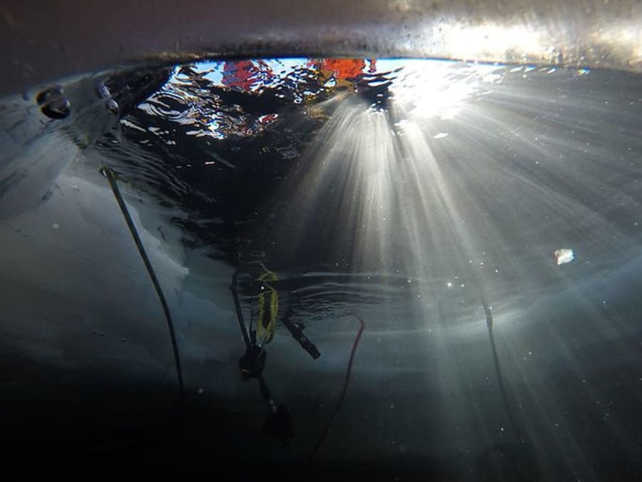 Plongée sous glace en apnée au Lac de Confins (74)