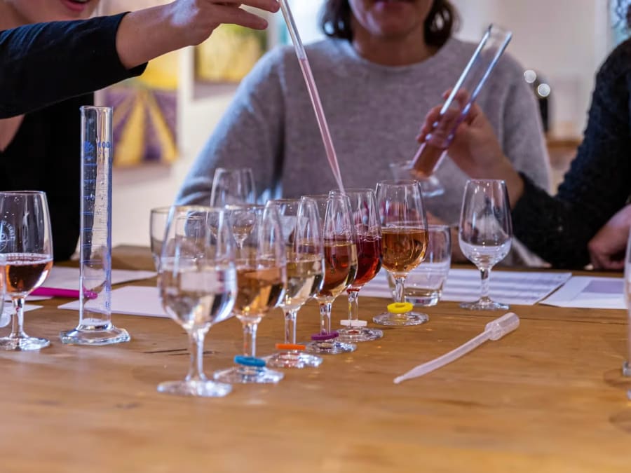 Team Building atelier assemblage de rosé à Rousset (13)