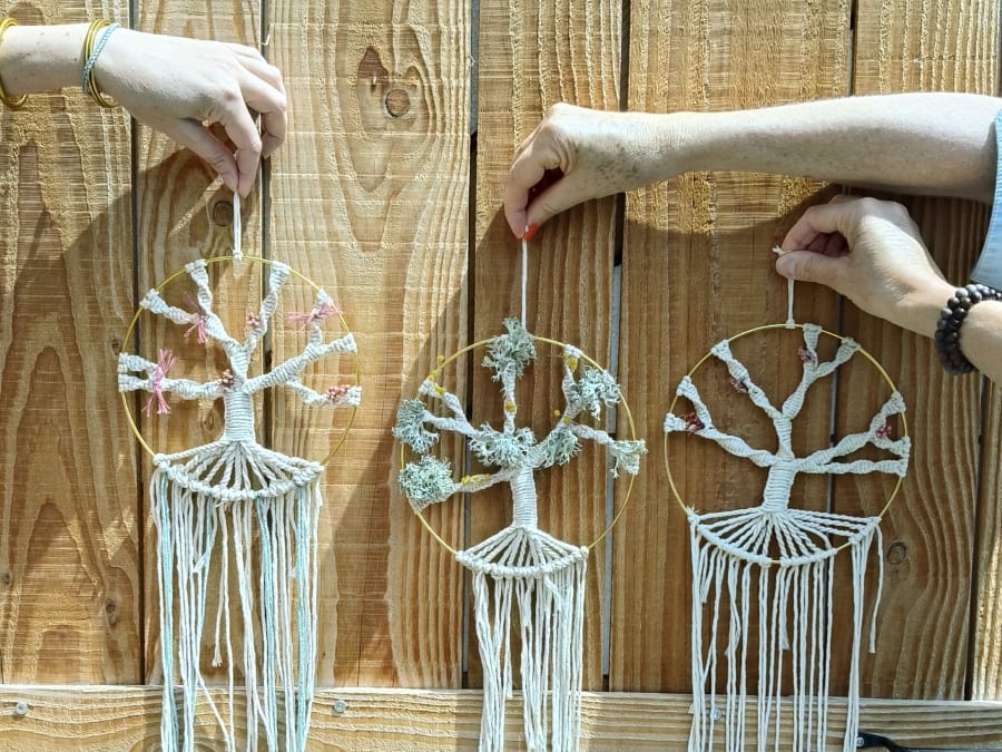 Macramé tree of life workshop in Luchapt (86)