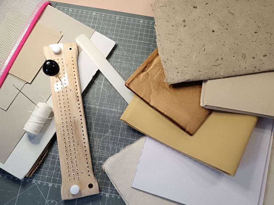 Japanese sewing notebook workshop in Peymeinade