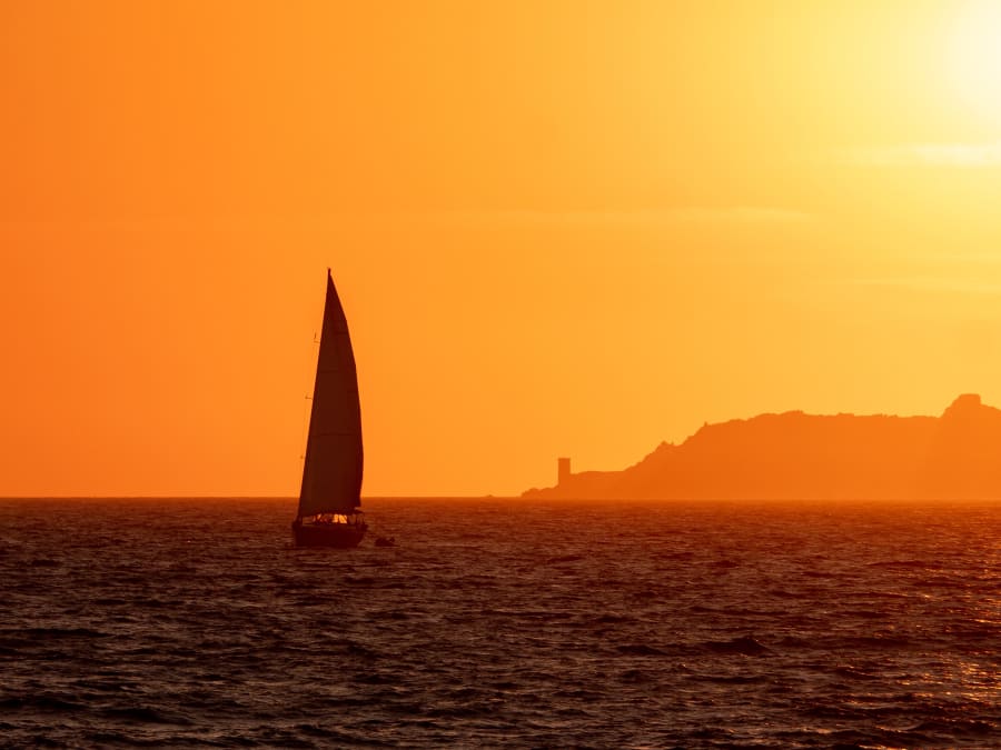 Sunset catamaran cruise on the Sanguinaires islands in Ajaccio