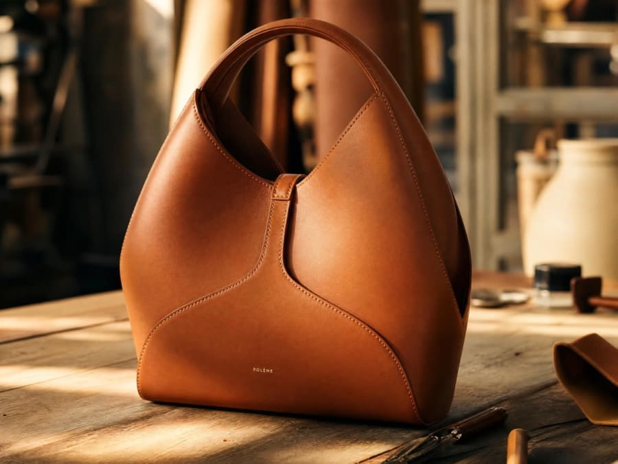 Laboratorio di creazione di una borsa in pelle a Vendargues (34)