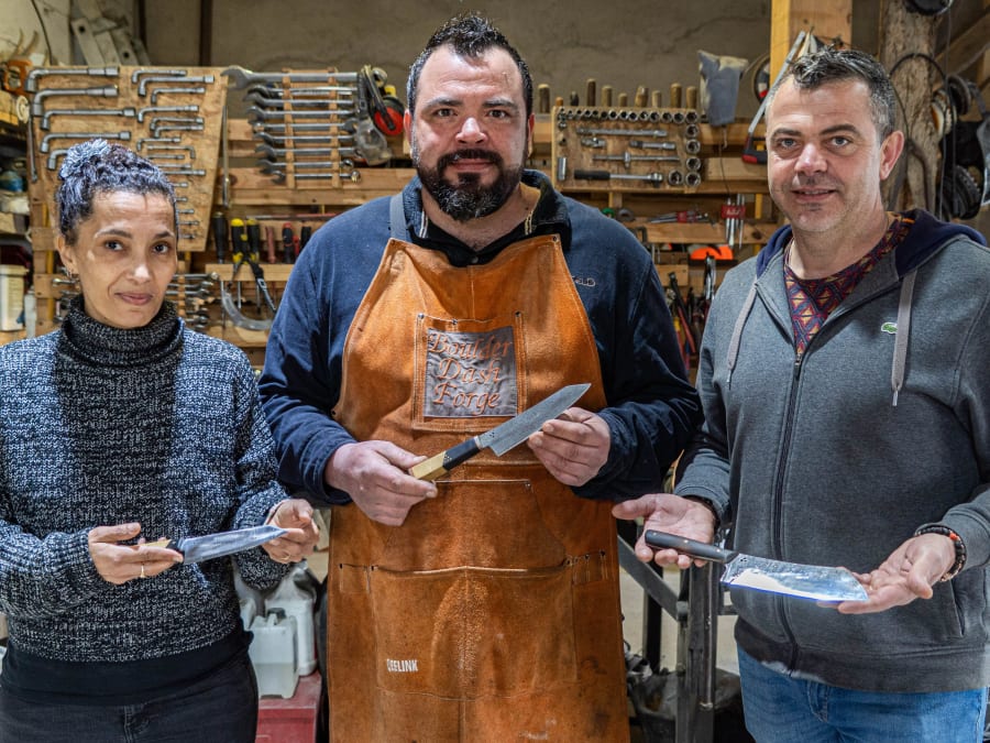 Training course in knife making in Beaucroissant (38), France