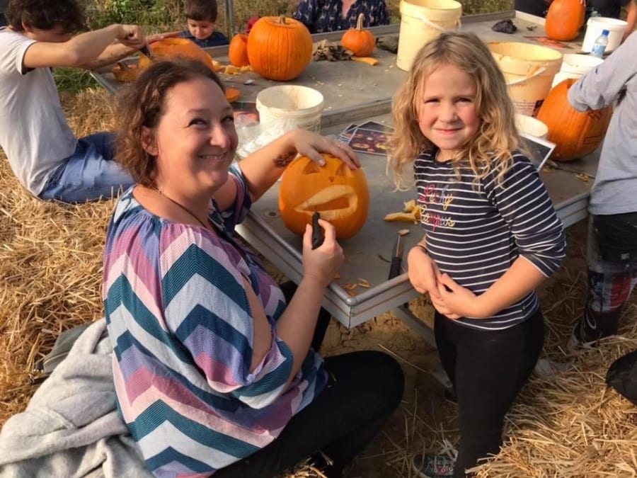 Atelier citrouille d'Halloween à la cueillette de Cergy (95)