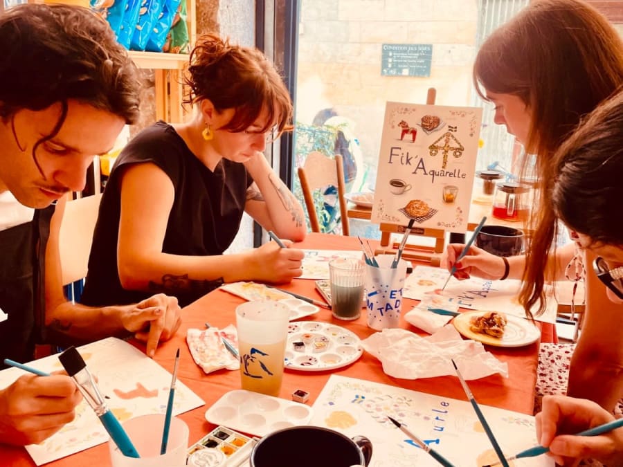 Team Building atelier aquarelle à Lyon (69)