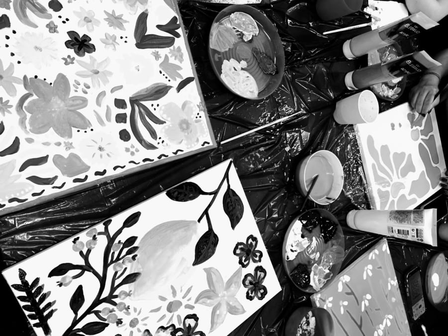Atelier "Sip & Paint" à Barcelone