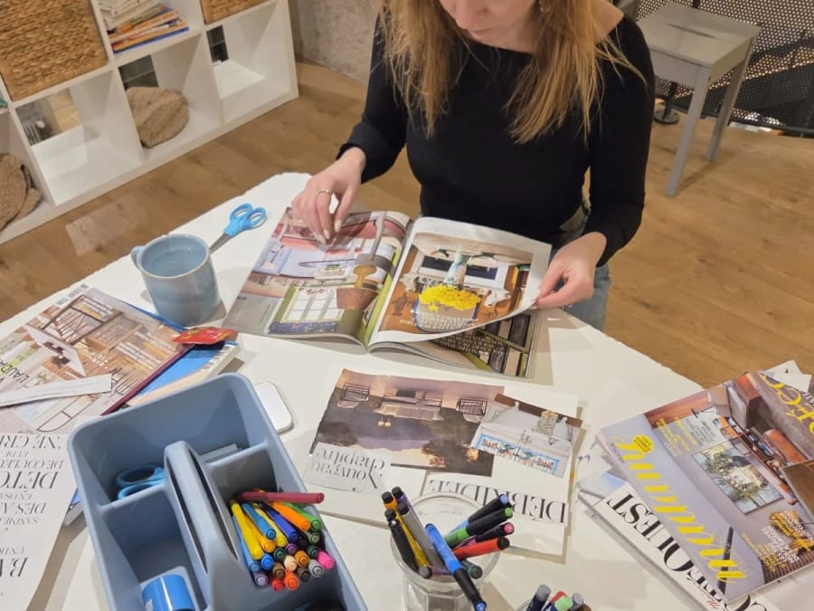 Art journaling workshop in Lyon 3rd district