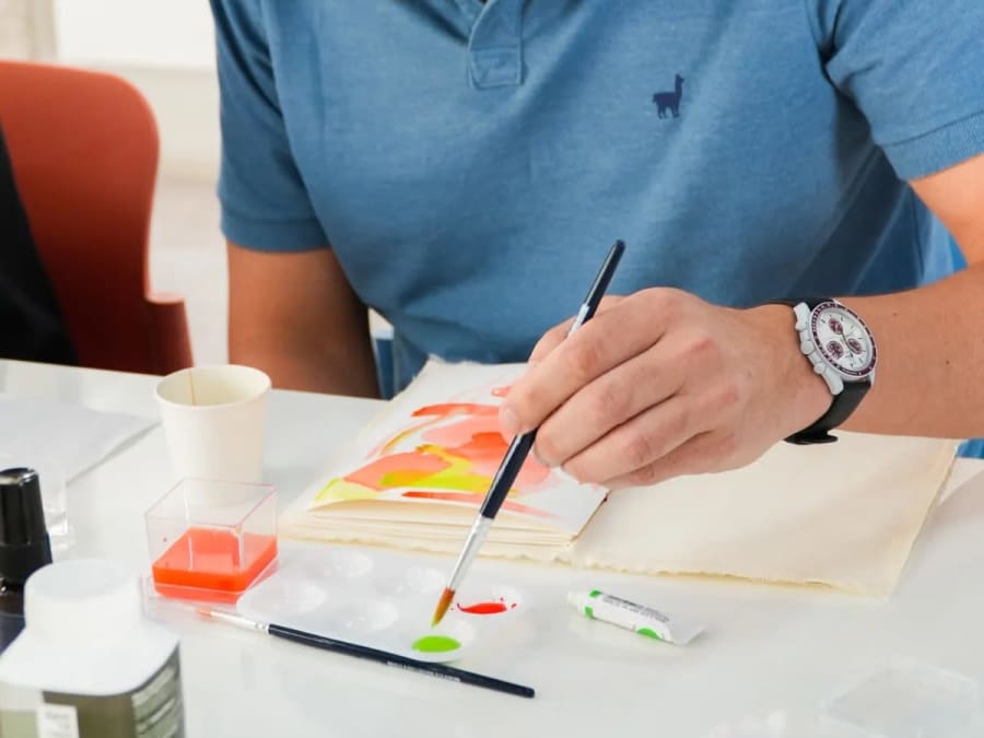 Team Building atelier aquarelle à Paris 9ème