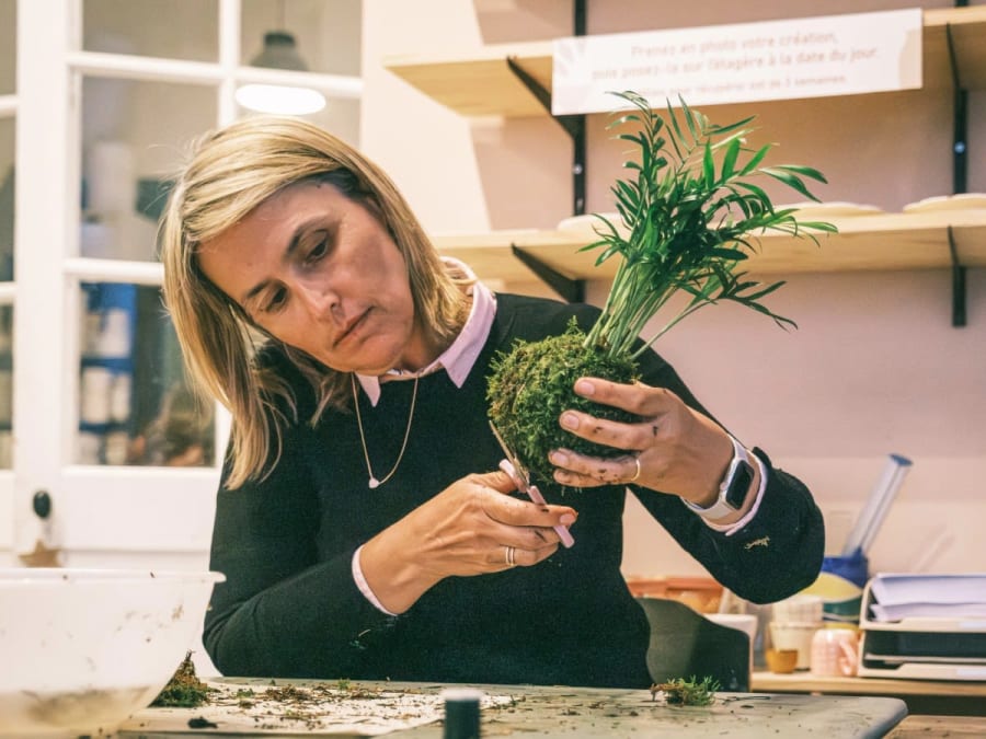 Team Building atelier kokedama à Grenoble (38)