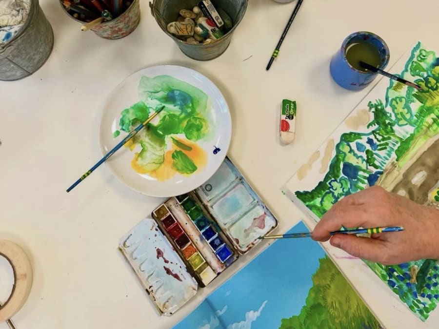 Iniciación al dibujo con acuarela en el distrito 9 de París