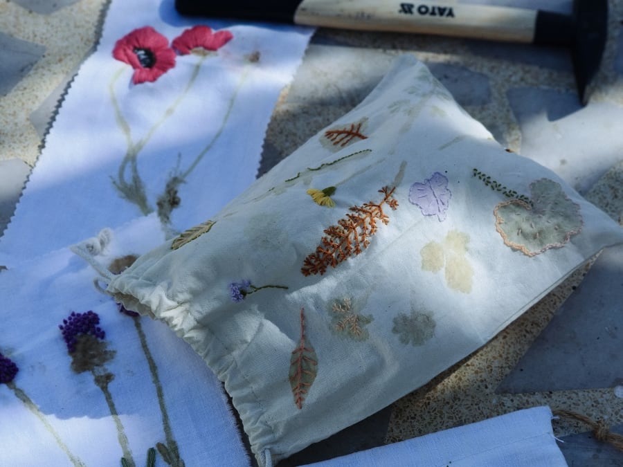 Atelier Impression végétale Tatakizomé à Luchapt (86)