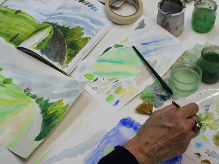 Iniciación al dibujo con acuarela en el distrito 9 de París