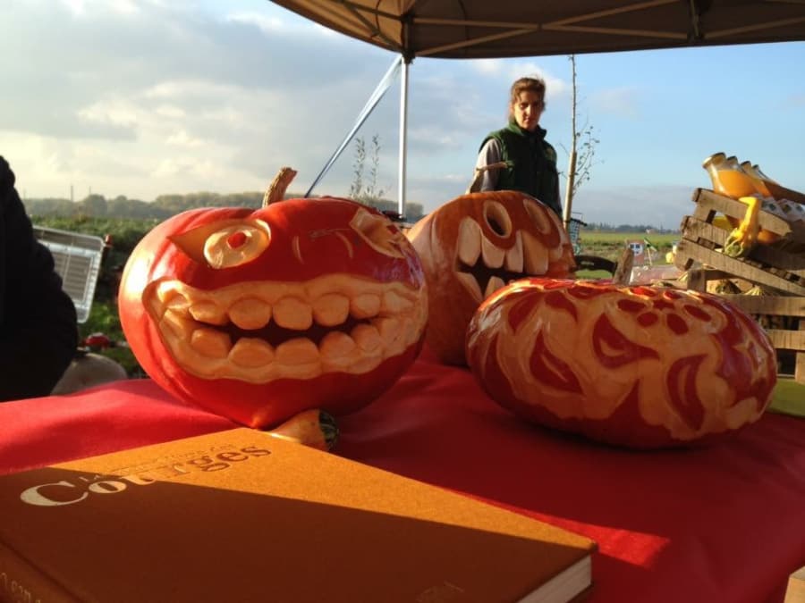 Atelier citrouille pour Halloween à la Cueillette de Férin (59)