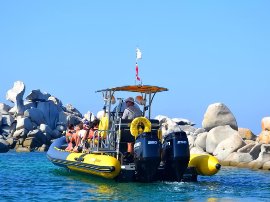 Hacia el sur en un barco semirrígido desde Santa Giulia (20)
