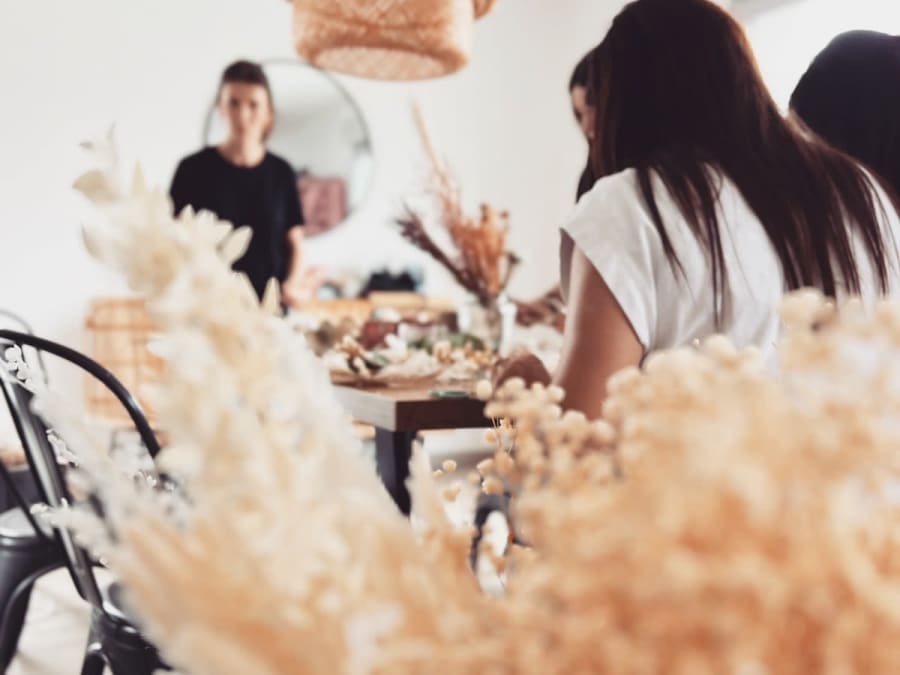 Atelier couronne fleurs séchées La Tranche-sur-Mer (85)