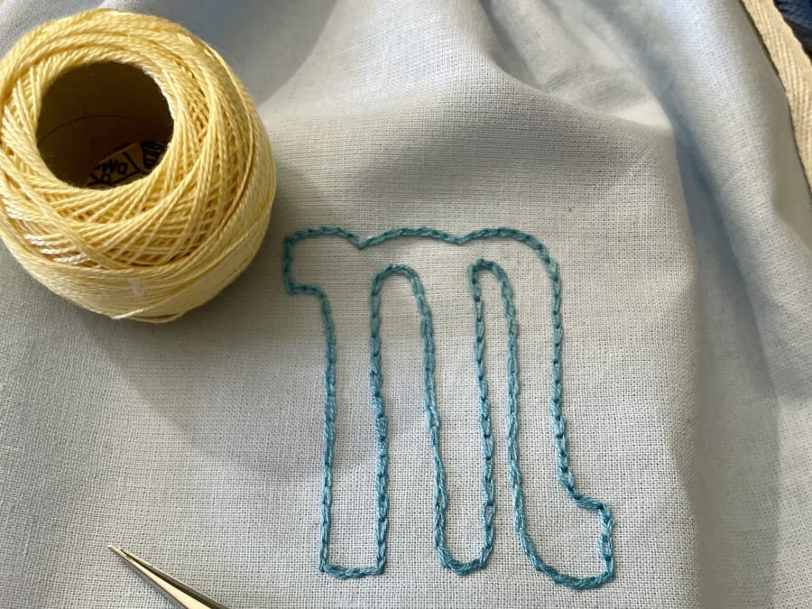 Atelier broderie sur pochon à  Paris 8ème