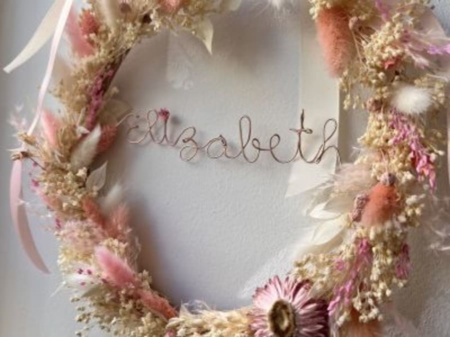  Atelier de couronne murale fleurie à Paris 15ème 