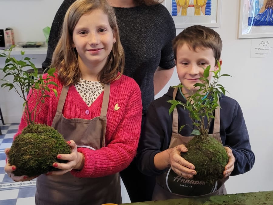 Atelier Kokedama parent/enfant à Nantes (44)