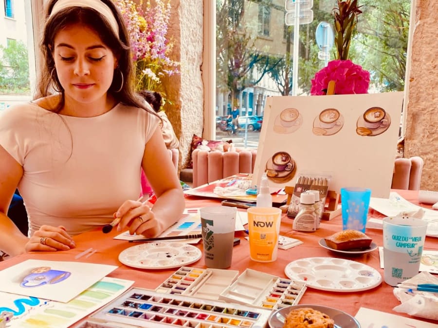 Team Building atelier aquarelle à Lyon (69)