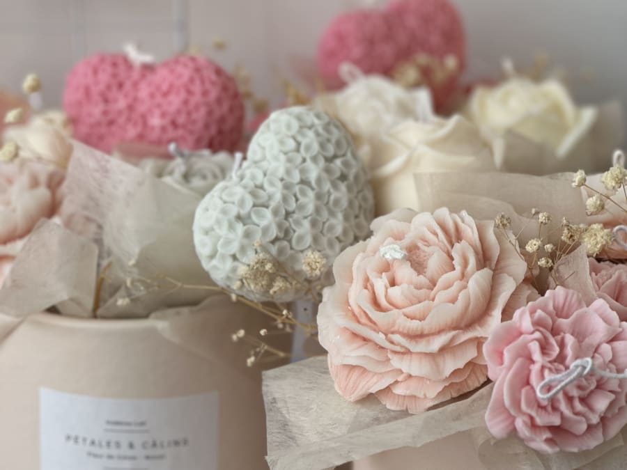 Flower bouquet candle workshop in Lagny-sur-Marne (77)