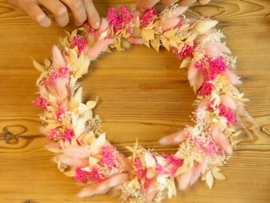 Atelier couronne en fleurs séchées à Rouen (76)
