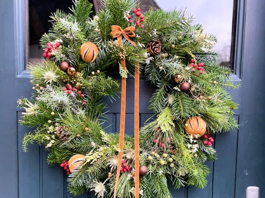 Christmas wreath workshop in Mouvaux (59)