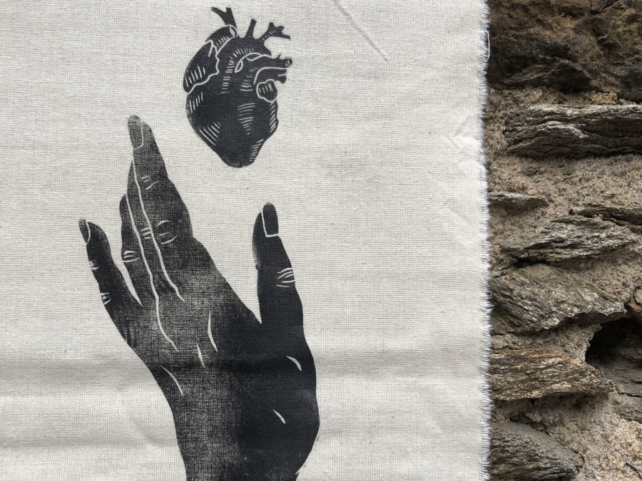 Stage de linogravure sur textile à Rezé (44)