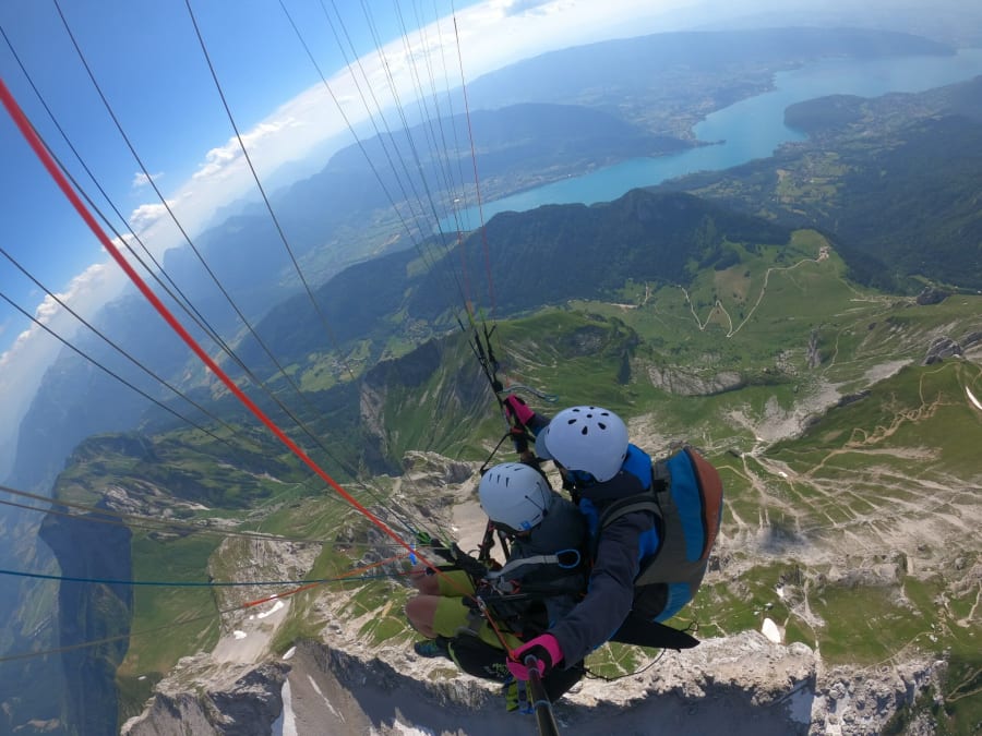 Initiation au parapente au col de la Forclaz (74)