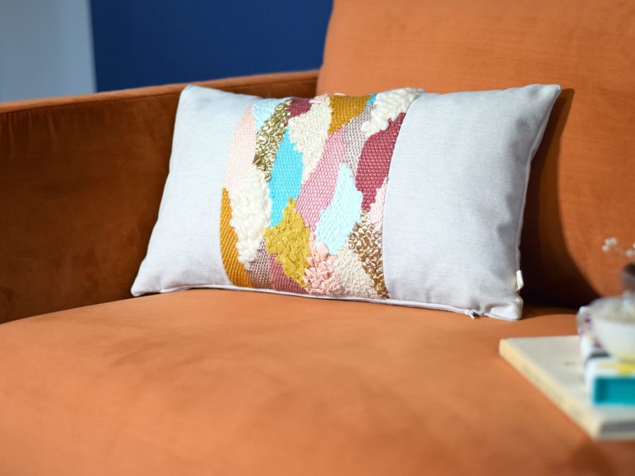 Atelier tissage d'une housse de coussin à Montauban (82)