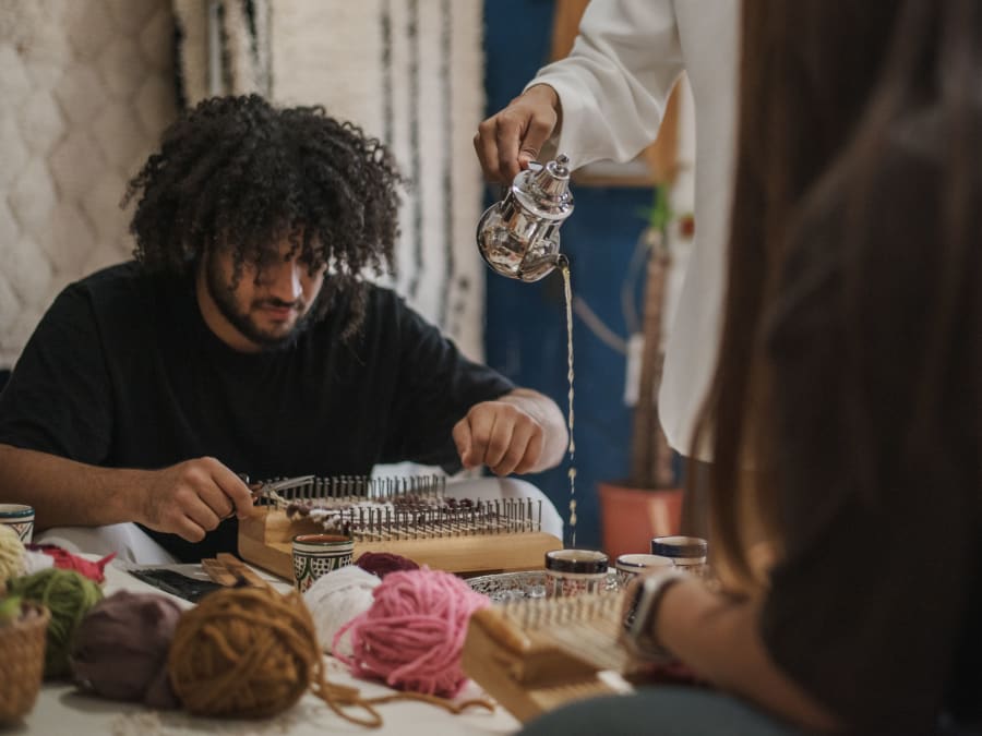 Berber weaving workshop in Montpellier (34)