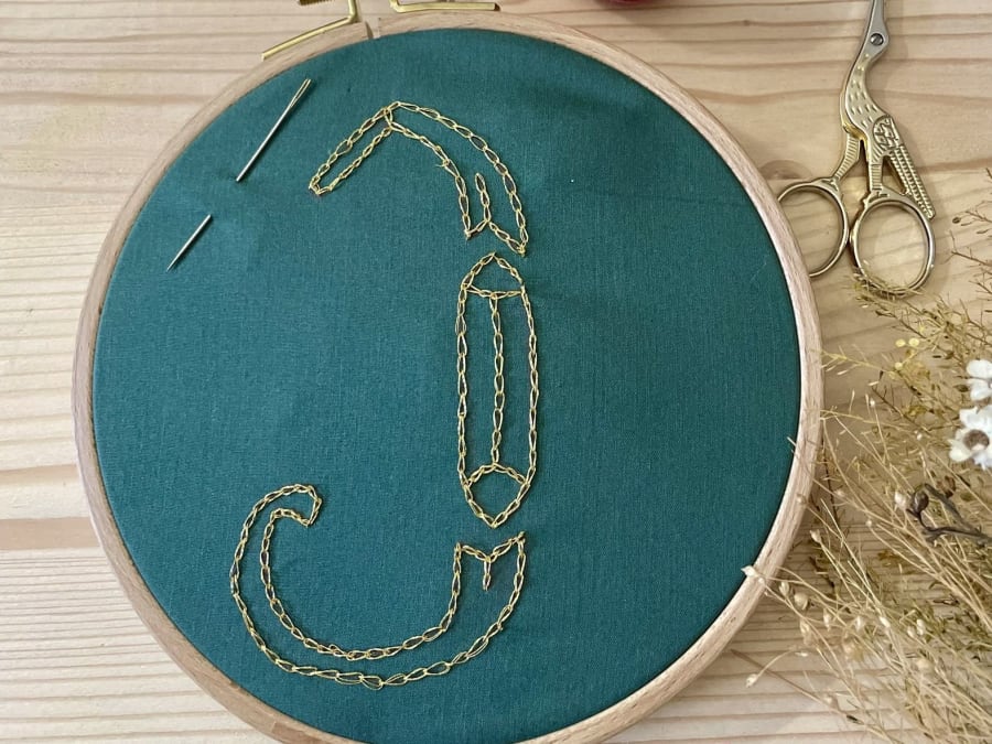 Atelier broderie sur pochon à  Paris 8ème