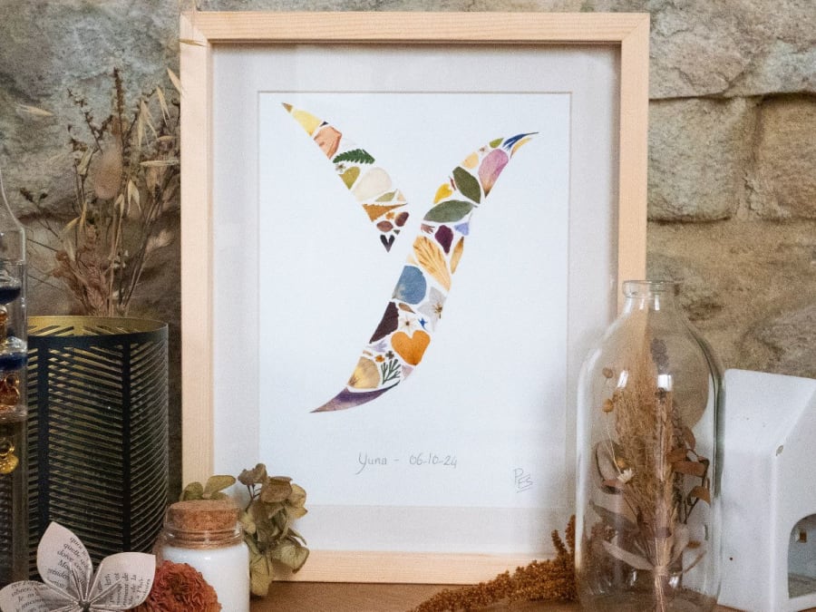 Criação de um quadro com flores secas em Nantes (44)
