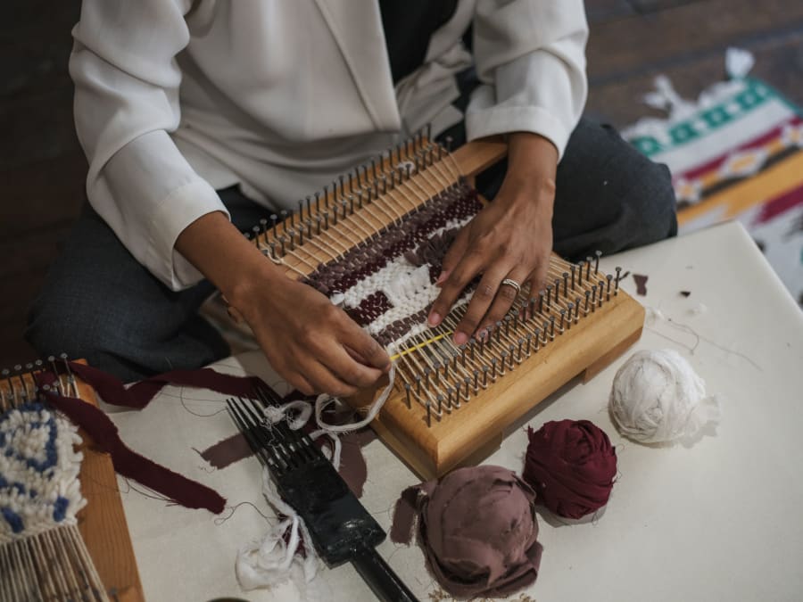 Berber weaving workshop in Montpellier (34)