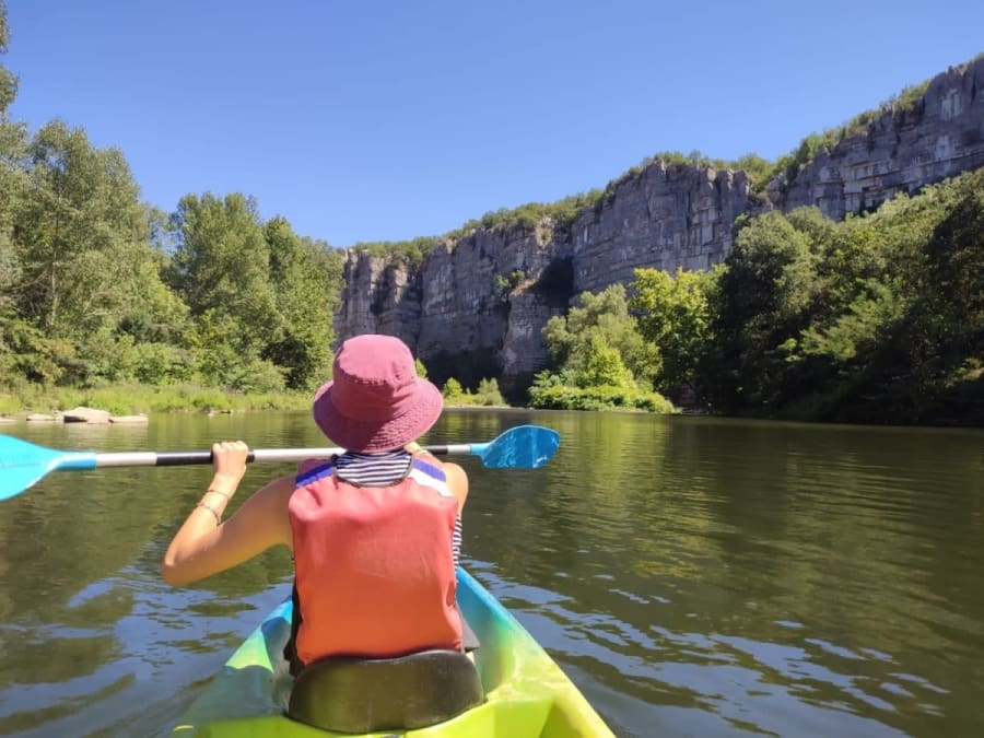 Alquiler de canoas en Le Vans: por el Chassezac