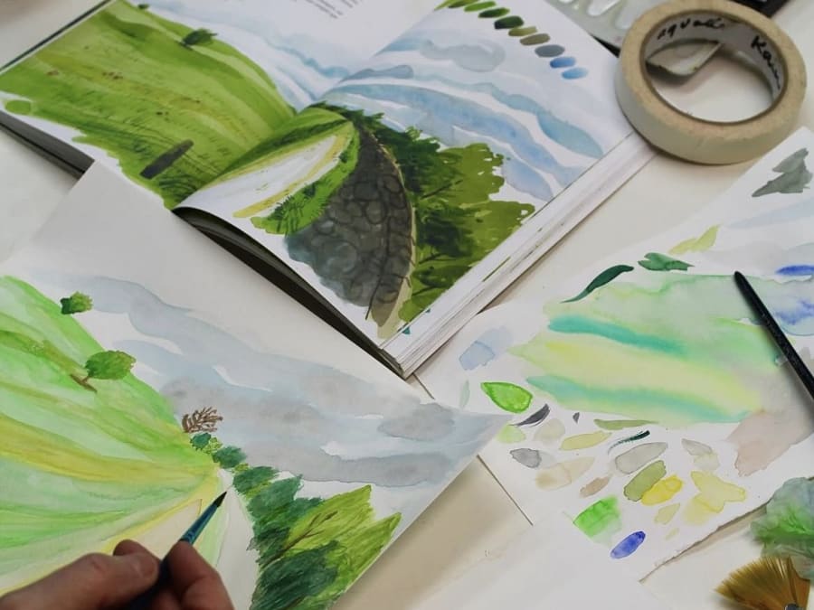 Iniciación al dibujo con acuarela en el distrito 9 de París