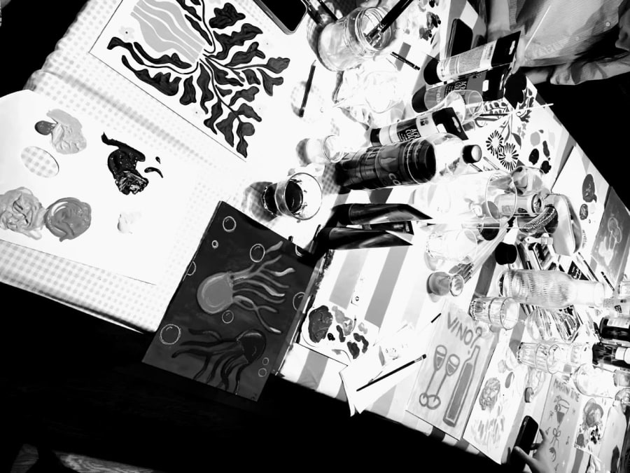 Atelier "Sip & Paint" à Barcelone