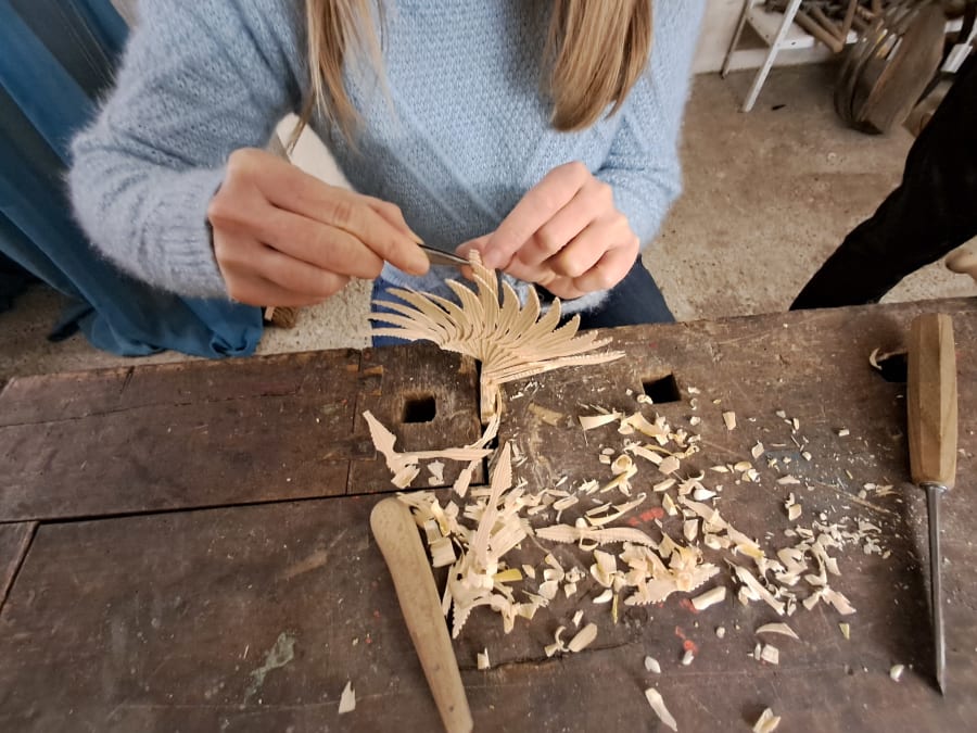 Initiation à la sculpture sur bois à Habère-Lullin (74)