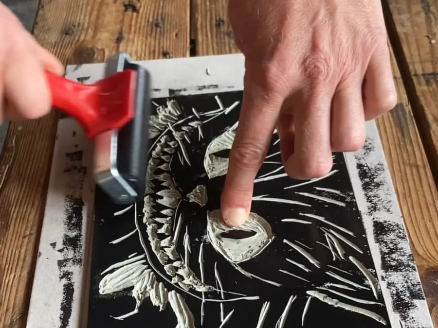 Taller de linograbado en Pollet (01)