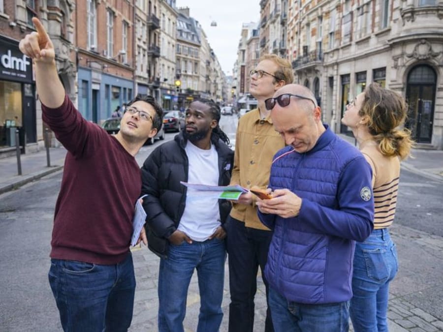 Concentración urbana en el centro de Angers