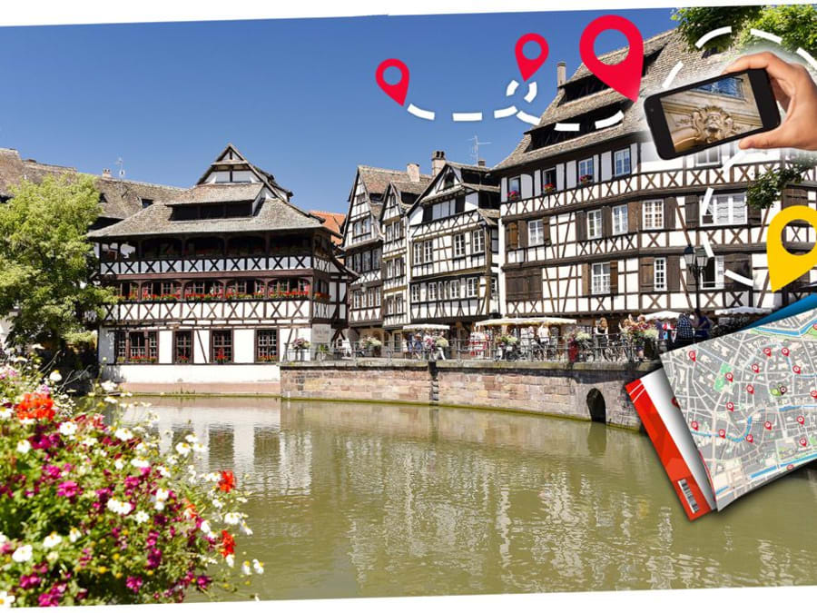 Concentración urbana en el centro de Estrasburgo