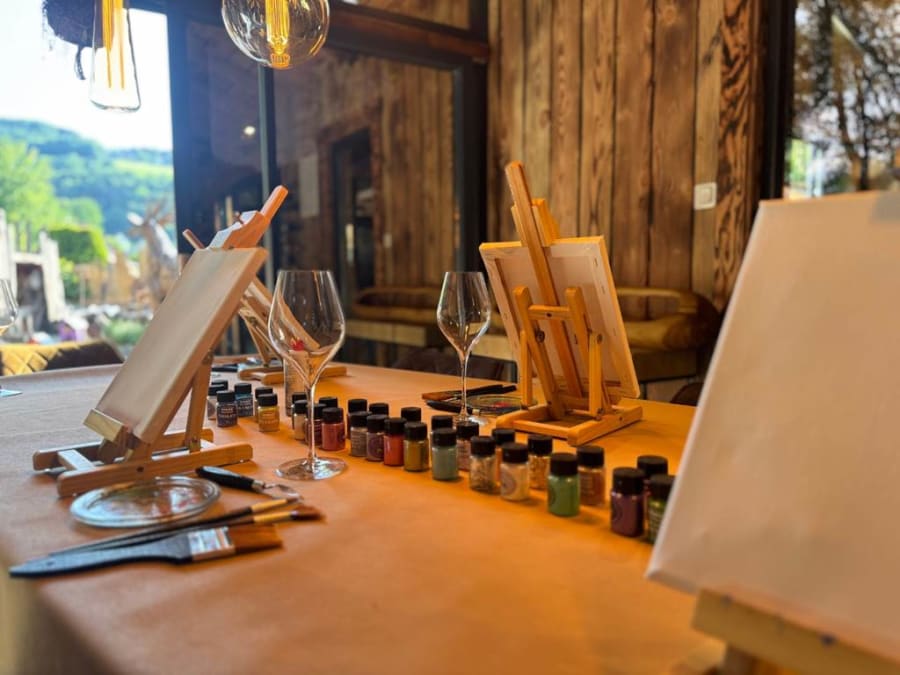 Taller de pintura y aperitivo en Orbey (68)