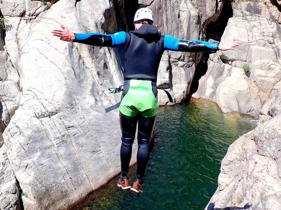 Canyoning in the Haut Chassezac canyon in the Cévennes